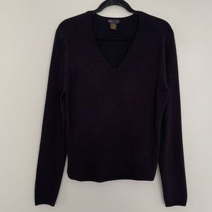 Grace Elements V-neck Sweater Black Size XL**